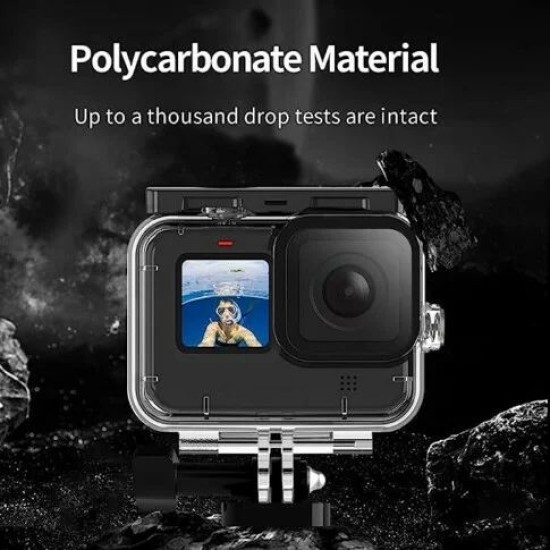 Telesin Waterproof Case Compatible with Gopro Hero 12/11/10/9, Underwater Housing Case