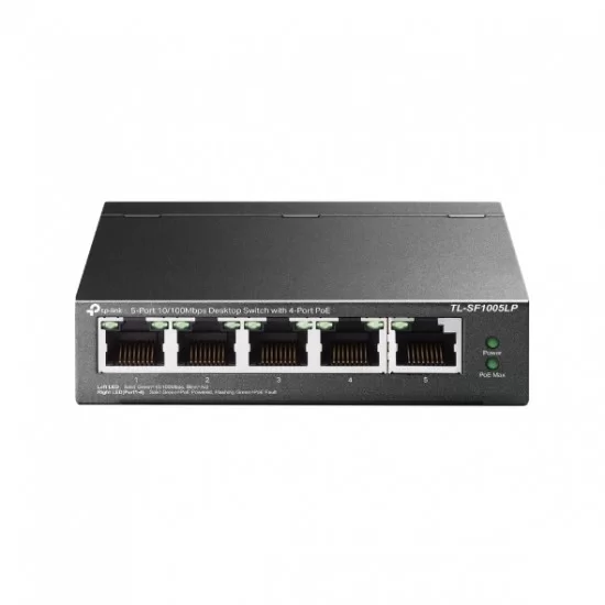 Tp-Link 5-Port 10/100Mbps Desktop PoE Switch with 4-Port PoE (Model : SF1005LP)