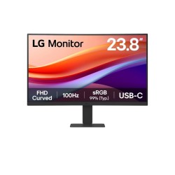 LG 24" FHD curved monitor with 100Hz refresh rate and USB-C port