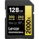 Lexar® Professional 2000x SDHC™/SDXC™ UHS-II Card GOLD Series (128GB)