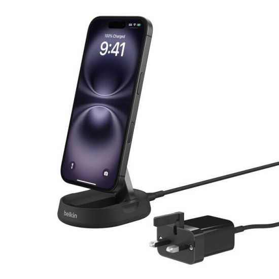 Belkin Convertible Magnetic Wireless Charging Stand with Qi2 15W With Power Supply