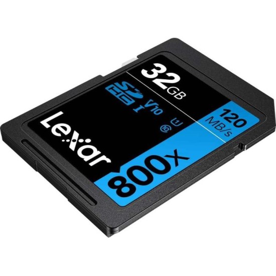 Lexar® High-Performance 800x SDHC™/SDXC™ UHS-I Card BLUE Series (32GB)