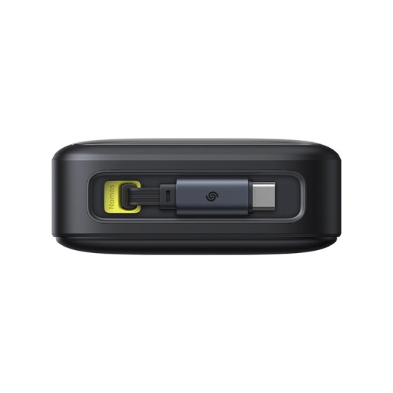 Baseus Free2Pull 20000mAh 65W Power Bank with Retractable USB-C Cable (Black)