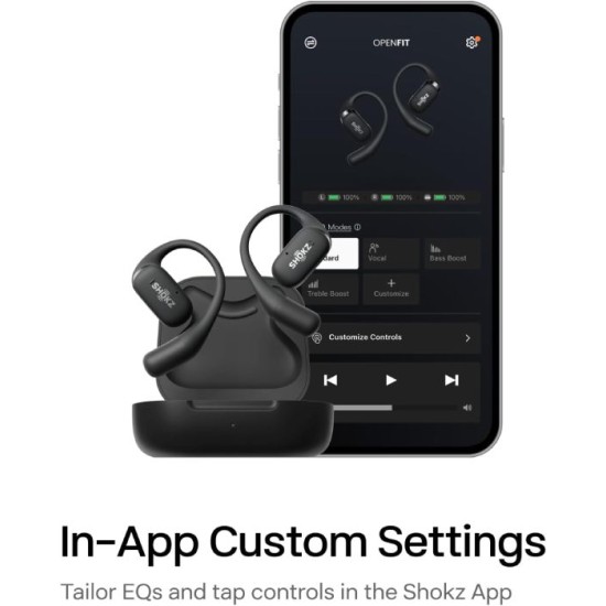 Shokz OpenFit Open Ear Wireless Headphone (Black)