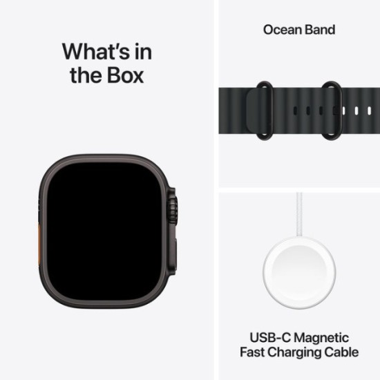 Apple Watch Ultra 2 GPS + Cellular, Black Ocean Band, 49mm Display, Black Titanium Case