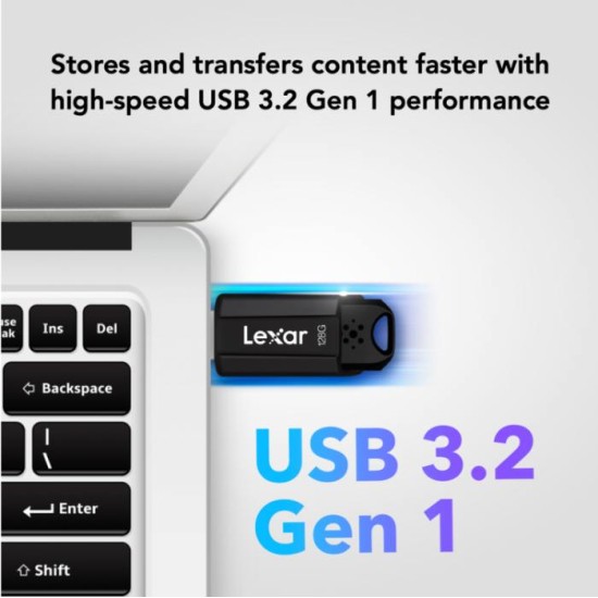 Lexar® JumpDrive® S80 USB 3.2 Gen 1 Flash Drive (128GB)