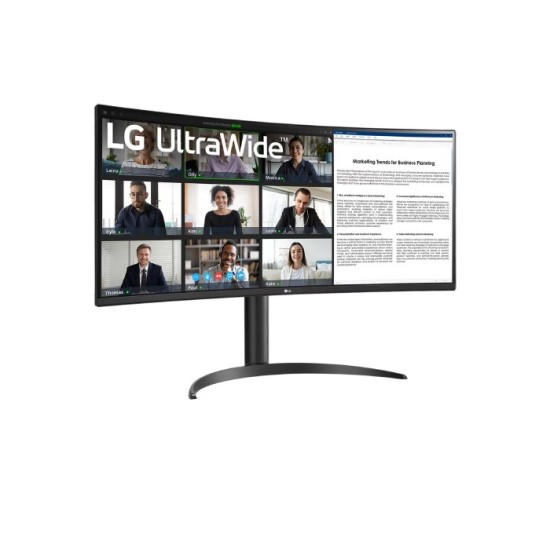 LG 34" UltraWide Curved Monitor with WQHD 1440P HDR10 Display 100Hz Refresh Rate and USB Type-C