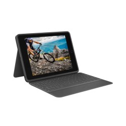 Logitech Rugged Folio Protective Keyboard Case for iPad (7th, 8th, & 9th generation) (Eng/Ara)