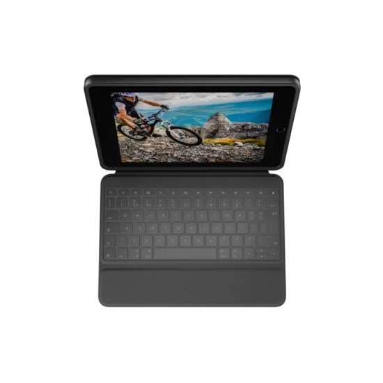 Logitech Rugged Folio Protective Keyboard Case for iPad (7th, 8th, & 9th generation) (Eng/Ara)