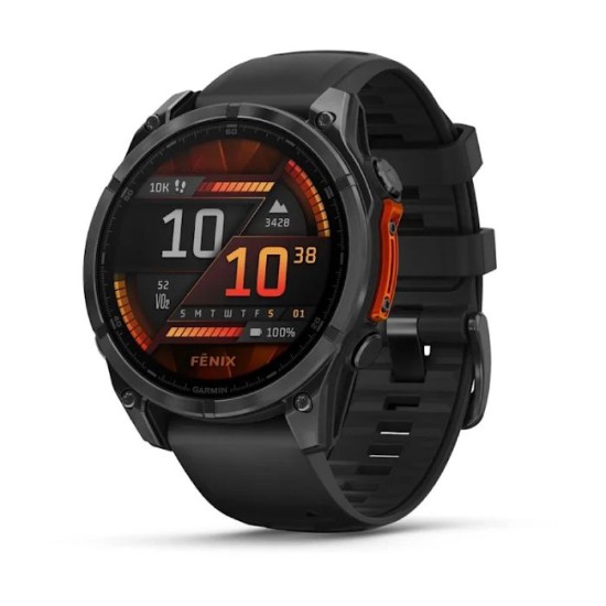Garmin Fenix® 8 – 47 mm, AMOLED Slate Grey with Black Silicone Band