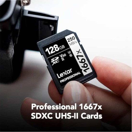 Lexar® Professional 1667x SDXC™ UHS-II Card SILVER Series (128GB)