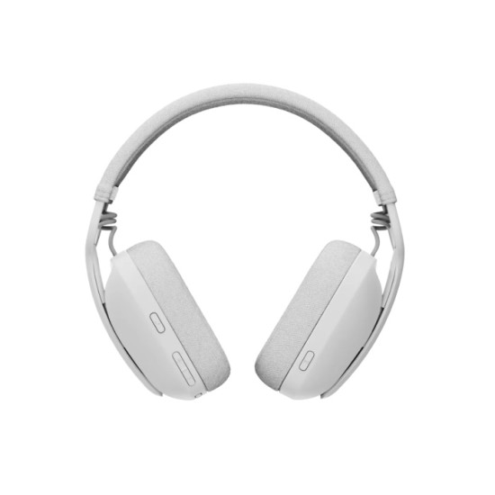 Logitech Zone Vibe 100 Lightweight Wireless Over-Ear Headphones with Noise-Cancelling Microphone, Advanced Multipoint Bluetooth Headset, (Off White)