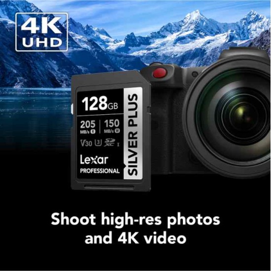 Lexar® Professional SILVER PLUS SDXC™ UHS-I Card (128GB)
