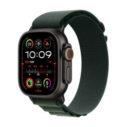 Apple Watch Ultra 2 GPS + Cellular, Dark Green Alpine Loop, 49mm Display, Black Titanium Case (L)