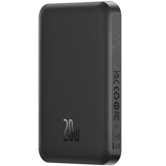 Baseus Airpow 20W Magnetic Mini 20000mAh Wireless Fast Charging Power Bank (Black)