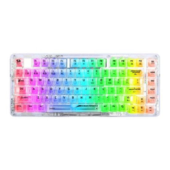 Redragon ELF PRO K649 75% Gasket Mechanical Gaming Keyboard (White)