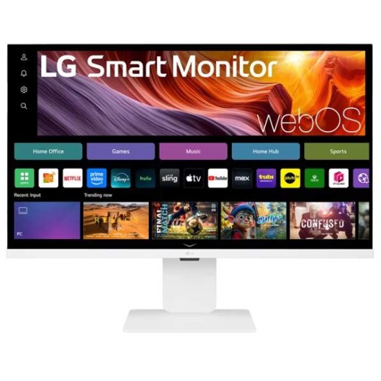 LG 32 inch 4K UHD IPS Smart Monitor with webOS and USB Type-C PD 90W
