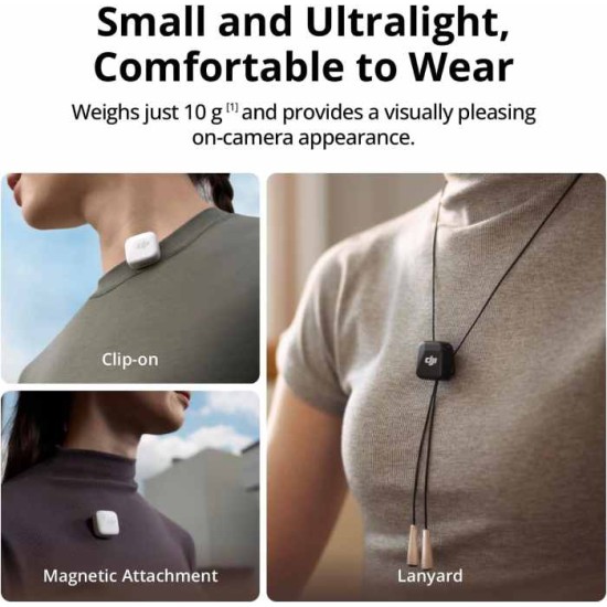 DJI Mic Mini (2TX+1RX+Charging Case), Detail-Rich Audio, 48h Use, Noise Cancelling, Automatic Limiting, Wireless Mic for Camera/iPhone/Android, Vlog