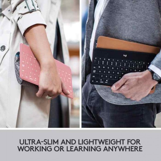 Logitech Keys-to-Go Ultra Portable Bluetooth Keyboard for Ipad (Blush Pink)