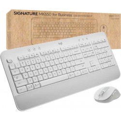 Logitech Signature Wireless Keyboard & Mouse Combo for Business Off White (MK650)