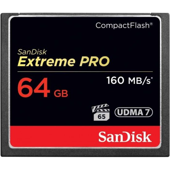 SanDisk Extreme Pro CF 64GB, 160 MB/S, VGP 65, UDMA7