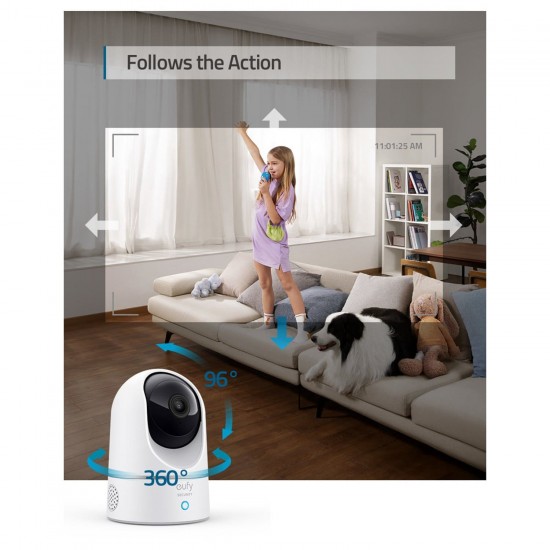 Eufy Indoor Security PT Pan and Tilt 2K Camera 