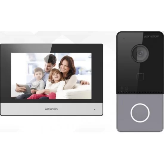 HikVision Video Intercom Kit DS-KIS603-P (7 inch IP intercom KIT) in-built card reader  