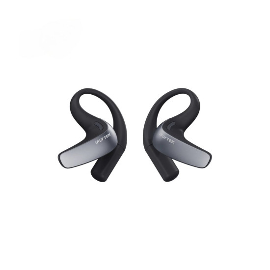 iFLYTEK AI Translation Earbuds – Real-Time Translation / Bluetooth 6.0 / Open-Ear / Aluminum & Black – [AIH-2541]