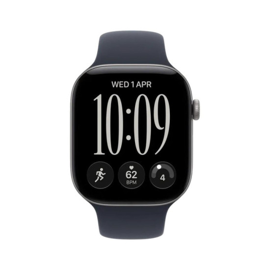 Apple Watch Series 12 (2026) GPS Smartwatch – S11 / 42mm Always-On Retina LTPO3 OLED / 64GB / watchOS / Space Gray Aluminum / Navy Blue Sport Band S/M – [MJE74AF/A]