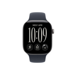 Apple Watch Series 12 (2026) GPS Smartwatch – S11 Chip / 46mm Always-On Retina OLED / 64GB / Space Gray Aluminum / Navy Blue Sport Band S/M – [MJEH4AF/A]
