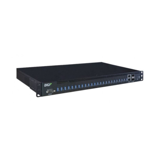 Digi AnywhereUSB 24 Plus USB over IP Remote Hub – 24 USB 3.1 Gen 1 Ports / Dual 10GbE Ethernet / Dual SFP+ / Dual 100-240VAC Power – [AW24-G300]