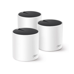 TP-Link Deco X55 AX3000 Wi‑Fi 6 Mesh System (3-Pack) – Dual-Band 2402 Mbps + 574 Mbps / 3× Gigabit Ports / White – [Deco X55(3-pack)]