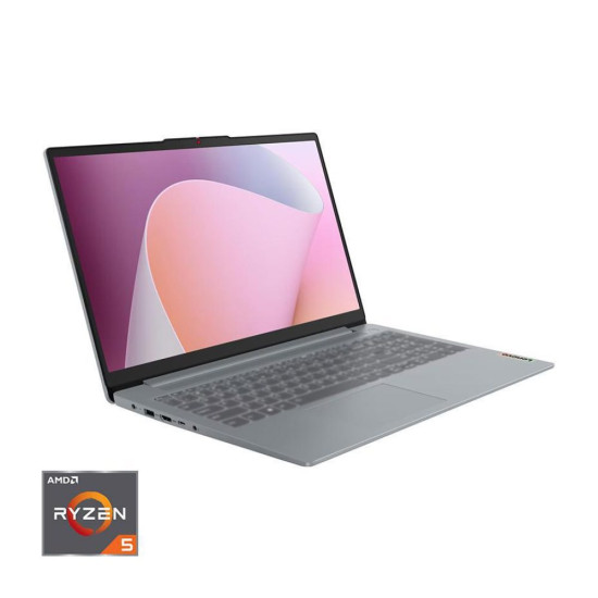 Lenovo IdeaPad Slim 3 15AMN8 Laptop – AMD Ryzen 5 40 / 15.6-inch FHD IPS / 512GB SSD / 8GB RAM / AMD Radeon 610M / Windows 11 Home / English & Arabic Keyboard / Arctic Grey – [82XQ017CAX]