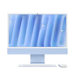 Apple iMac (2024) All-in-One Desktop – M4 10-core CPU / 24-inch 4.5K Retina / 256GB SSD / 16GB Unified Memory / 10-core GPU / macOS / Blue – [MWV13B/A]