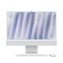 Apple iMac 24-inch (2024) Desktop – M4 8-Core CPU / 4.5K Retina Display / 256GB SSD / 16GB Unified Memory / 8-Core GPU / macOS / Silver – [MWUC3B/A]