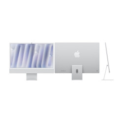 Apple iMac (2024) 24-inch All-in-One Desktop – Apple M4 8-Core CPU / 4.5K Retina Display / 256GB SSD / 16GB Unified Memory / 8-Core GPU / Silver – [MWUC3LL/A]