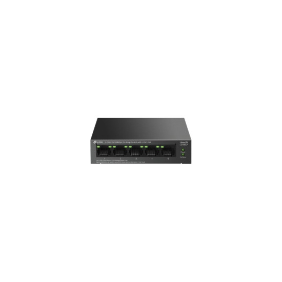 TP-Link LiteWave 5-Port 10/100Mbps Desktop PoE Switch – 4 PoE Ports / 41W PoE Budget / Fanless / 1Gbps Switching Capacity – [LS105LP]