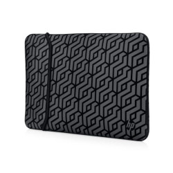 HP 15.6-inch Reversible Neoprene Laptop Sleeve, Black & Grey Geometric Design – [2TX17AA-ABB]