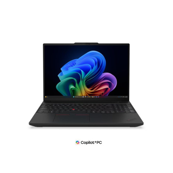 Lenovo ThinkPad T16 Gen 5 Laptop – Intel Core Ultra 7 355 / 16-inch WUXGA IPS / 512GB SSD / 16GB RAM / Integrated Intel Graphics / DOS / Arabic Keyboard / Black – [21WT001NGR]