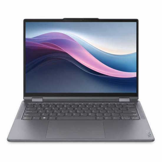 Lenovo Yoga 7i 2-in-1 Aura Edition (2026) Laptop – Intel Core Ultra 7 355 / 14-inch WUXGA OLED Touchscreen / 1TB SSD / 32GB RAM / Intel Graphics / Windows 11 Home / English & Arabic Keyboard / Luna Grey – [83TC001XAX]