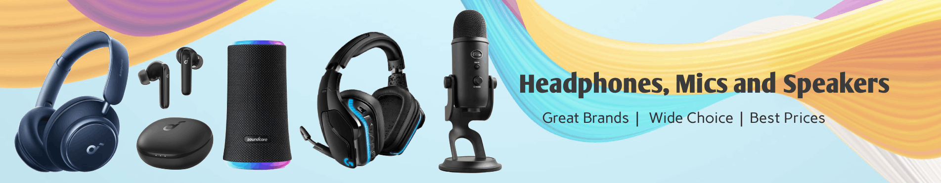 Headphones, Mics and Speakers - get the best prices on tecneek